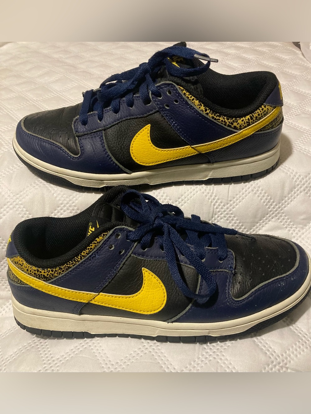 Size 7.5 - Nike Dunk Low Vintage Michigan *PRE-OWNED ‼️READ